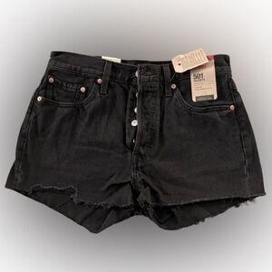 NWT Levis Women’s 501 Distressed High Rise Shorts